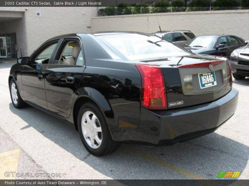 Sable Black / Light Neutral 2003 Cadillac CTS Sedan