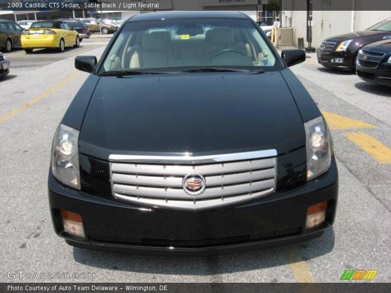 Sable Black / Light Neutral 2003 Cadillac CTS Sedan