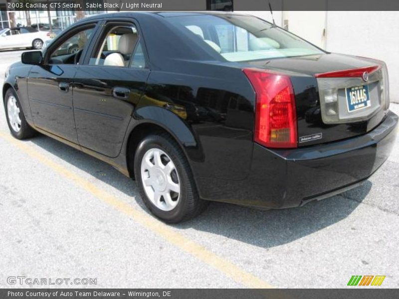 Sable Black / Light Neutral 2003 Cadillac CTS Sedan