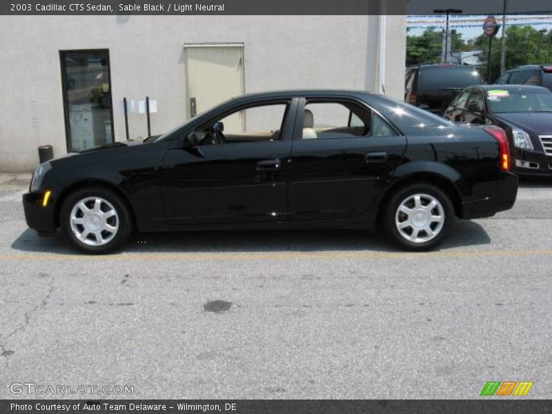 Sable Black / Light Neutral 2003 Cadillac CTS Sedan