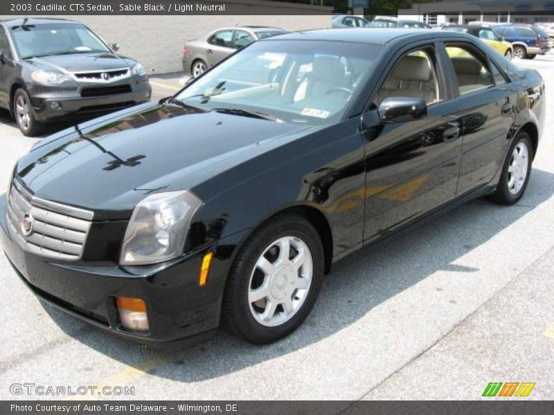 Sable Black / Light Neutral 2003 Cadillac CTS Sedan