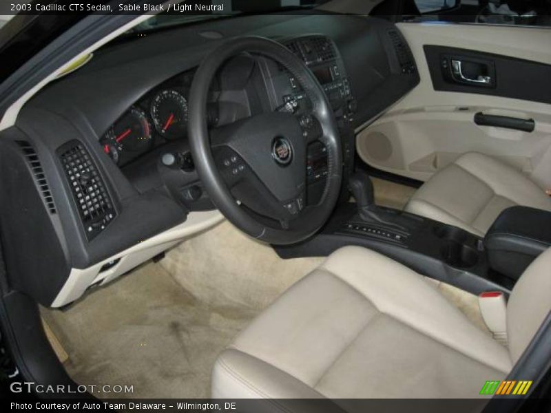 Sable Black / Light Neutral 2003 Cadillac CTS Sedan