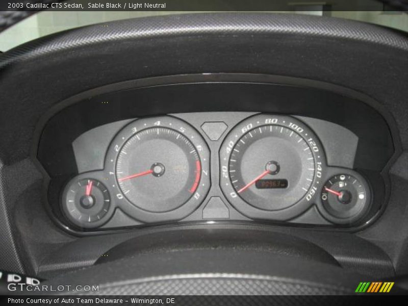 Sable Black / Light Neutral 2003 Cadillac CTS Sedan