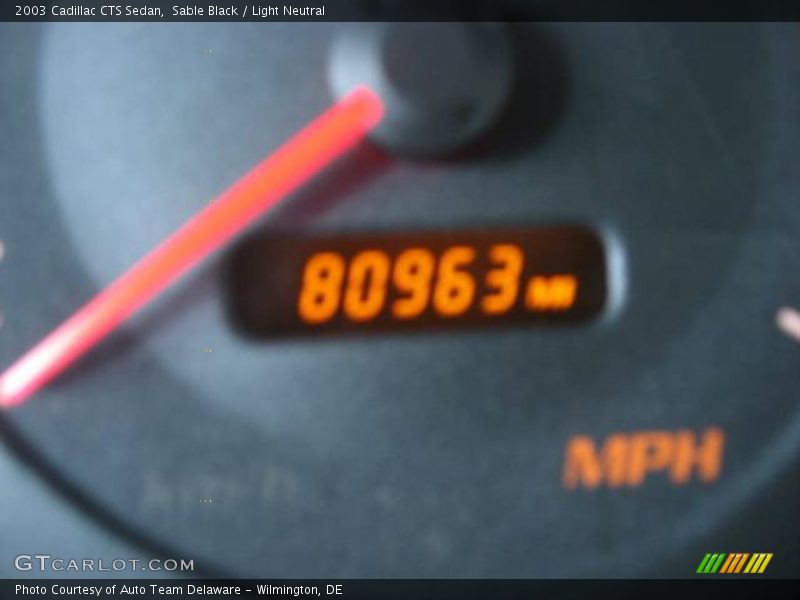 Sable Black / Light Neutral 2003 Cadillac CTS Sedan