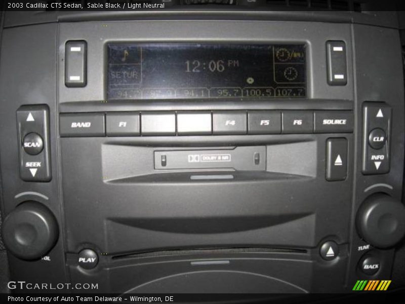 Sable Black / Light Neutral 2003 Cadillac CTS Sedan