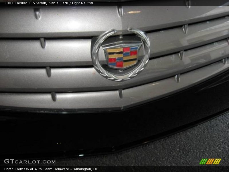 Sable Black / Light Neutral 2003 Cadillac CTS Sedan