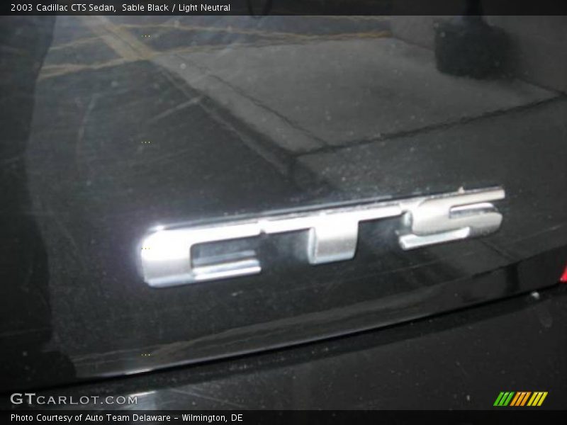 Sable Black / Light Neutral 2003 Cadillac CTS Sedan