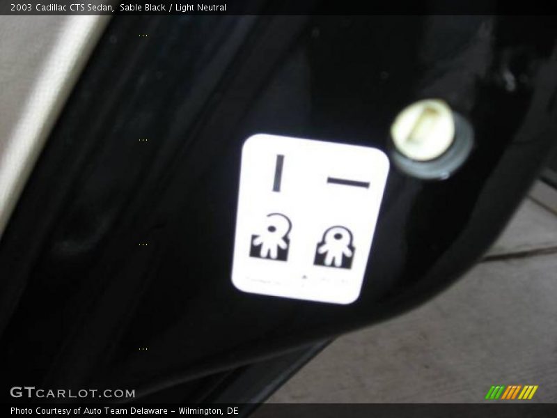Sable Black / Light Neutral 2003 Cadillac CTS Sedan