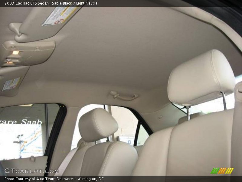 Sable Black / Light Neutral 2003 Cadillac CTS Sedan