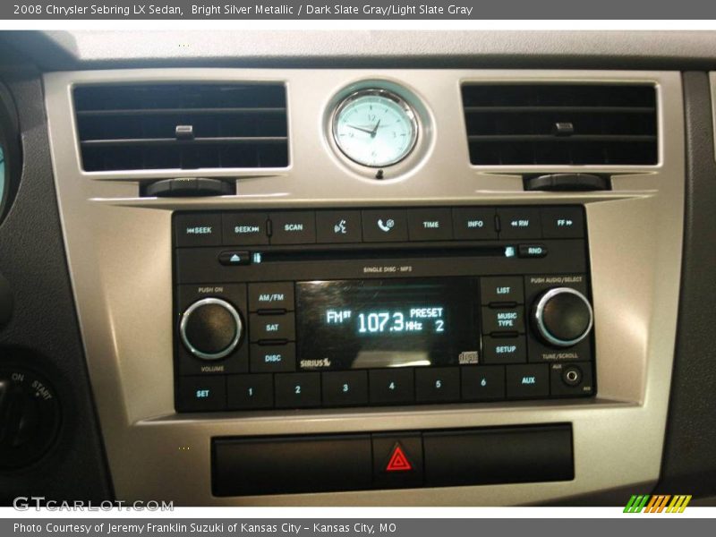 Bright Silver Metallic / Dark Slate Gray/Light Slate Gray 2008 Chrysler Sebring LX Sedan