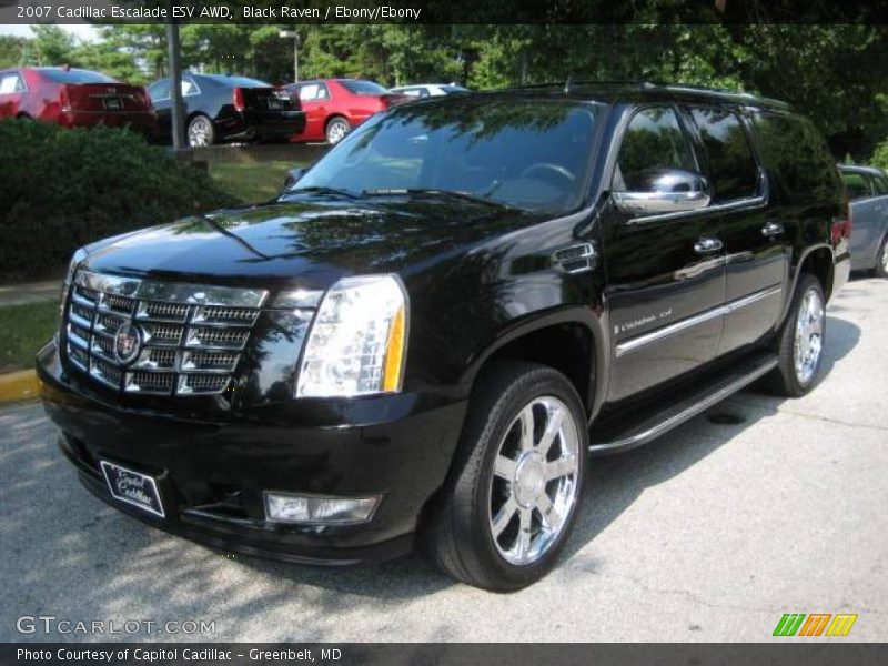 Black Raven / Ebony/Ebony 2007 Cadillac Escalade ESV AWD