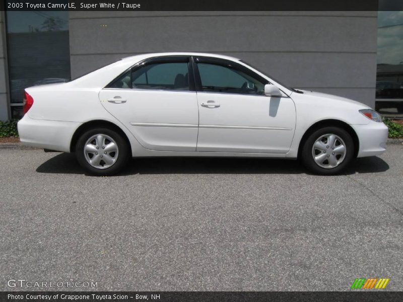 Super White / Taupe 2003 Toyota Camry LE