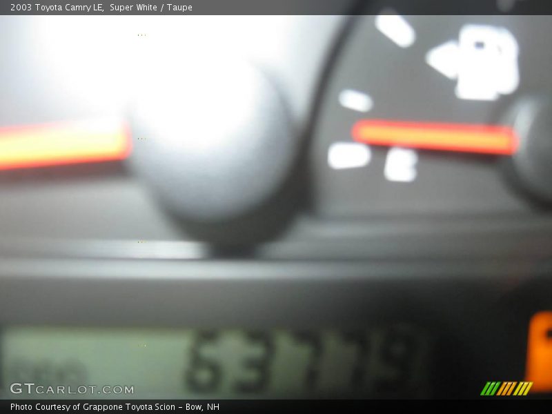 Super White / Taupe 2003 Toyota Camry LE
