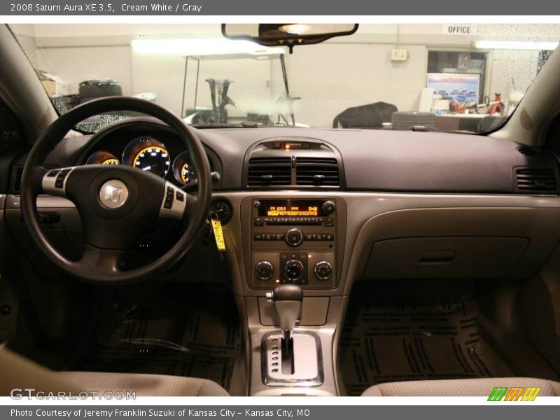 Cream White / Gray 2008 Saturn Aura XE 3.5