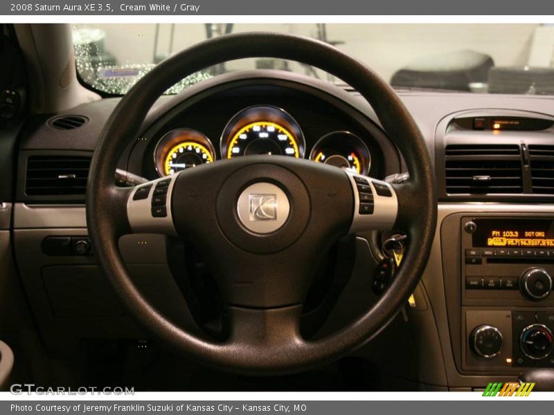 Cream White / Gray 2008 Saturn Aura XE 3.5