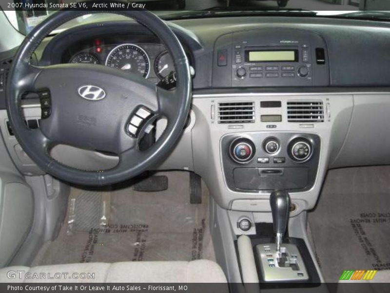 Arctic White / Gray 2007 Hyundai Sonata SE V6