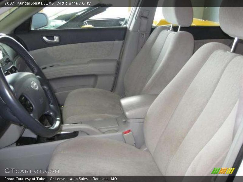 Arctic White / Gray 2007 Hyundai Sonata SE V6