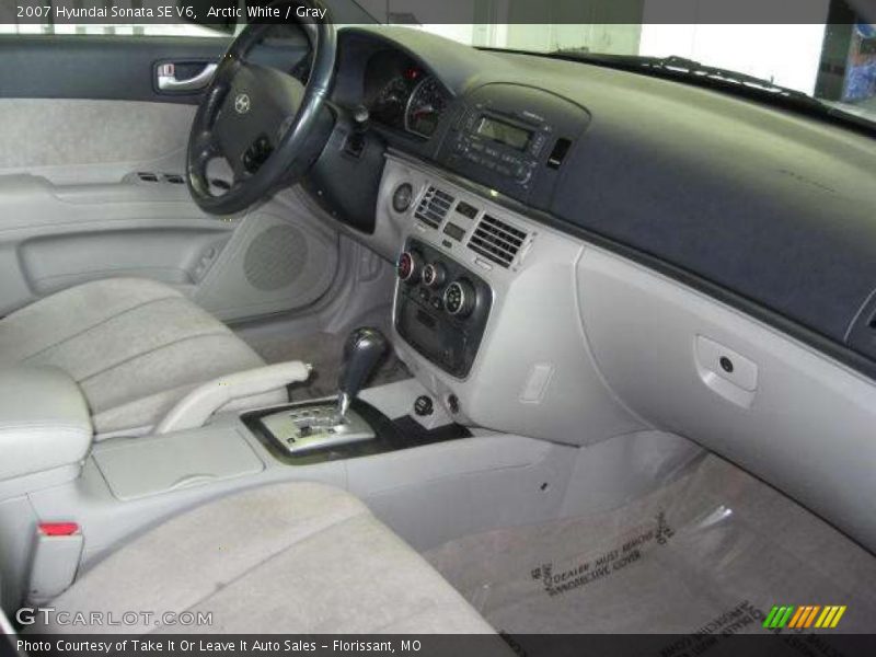 Arctic White / Gray 2007 Hyundai Sonata SE V6