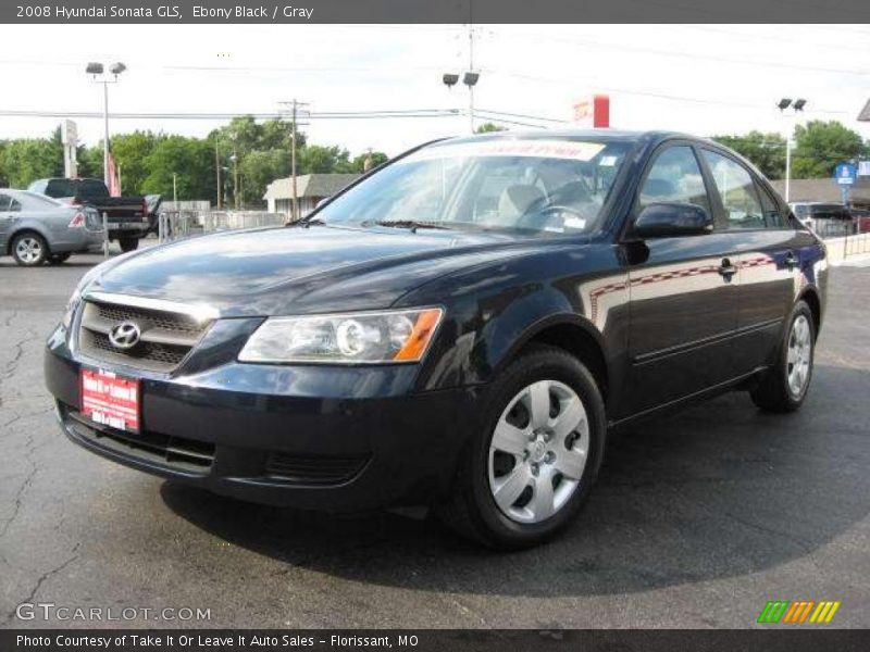 Ebony Black / Gray 2008 Hyundai Sonata GLS
