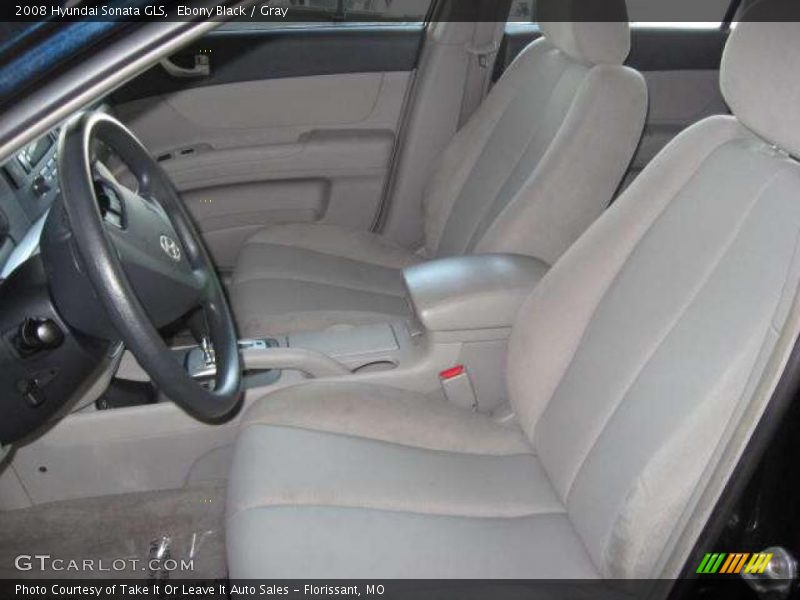 Ebony Black / Gray 2008 Hyundai Sonata GLS