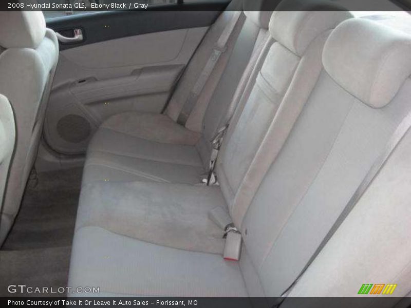 Ebony Black / Gray 2008 Hyundai Sonata GLS