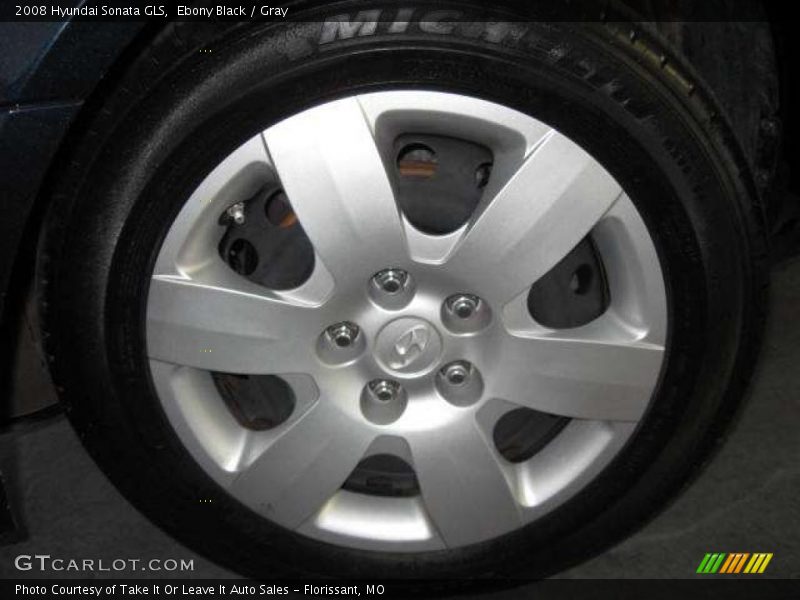 Ebony Black / Gray 2008 Hyundai Sonata GLS