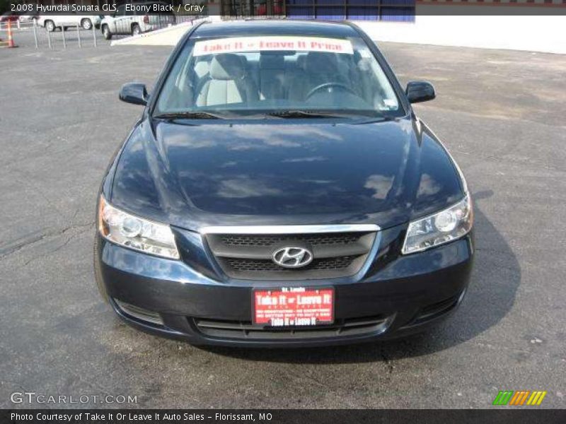 Ebony Black / Gray 2008 Hyundai Sonata GLS