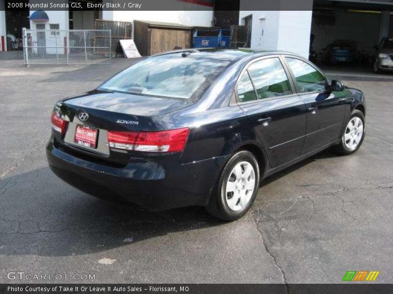 Ebony Black / Gray 2008 Hyundai Sonata GLS