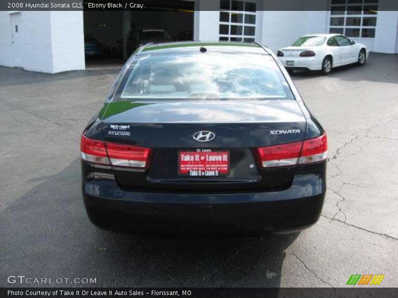Ebony Black / Gray 2008 Hyundai Sonata GLS