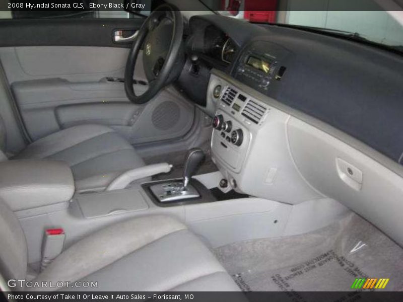 Ebony Black / Gray 2008 Hyundai Sonata GLS