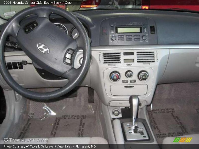 Ebony Black / Gray 2008 Hyundai Sonata GLS