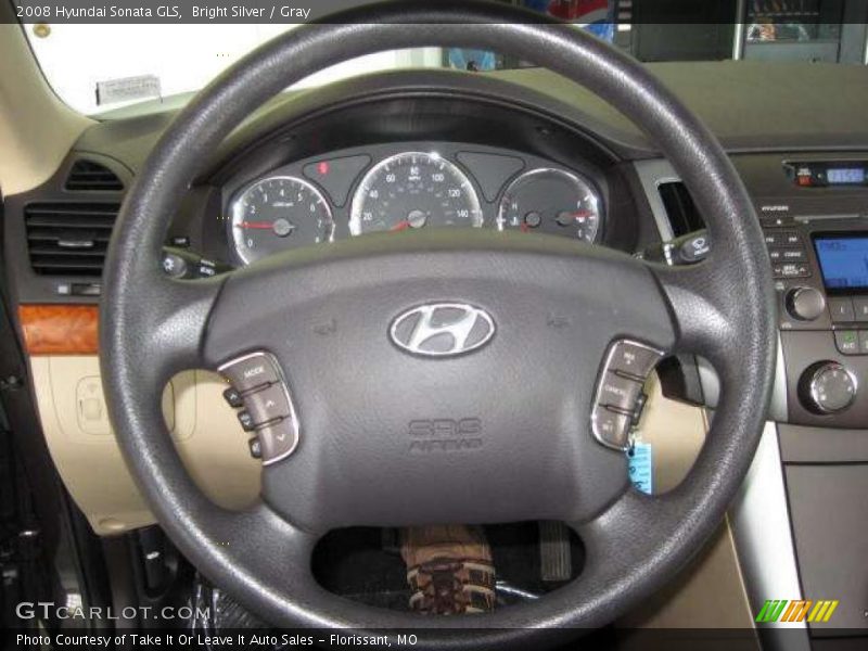 Bright Silver / Gray 2008 Hyundai Sonata GLS