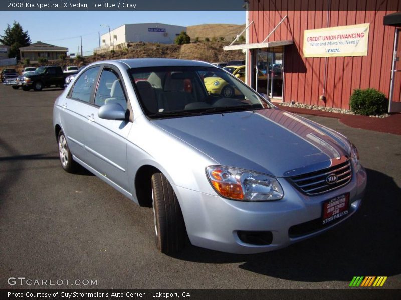 Ice Blue / Gray 2008 Kia Spectra EX Sedan