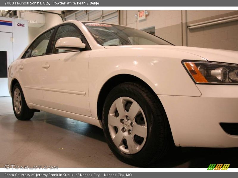 Powder White Pearl / Beige 2008 Hyundai Sonata GLS