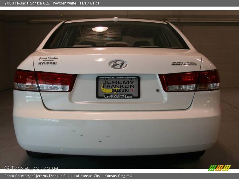 Powder White Pearl / Beige 2008 Hyundai Sonata GLS