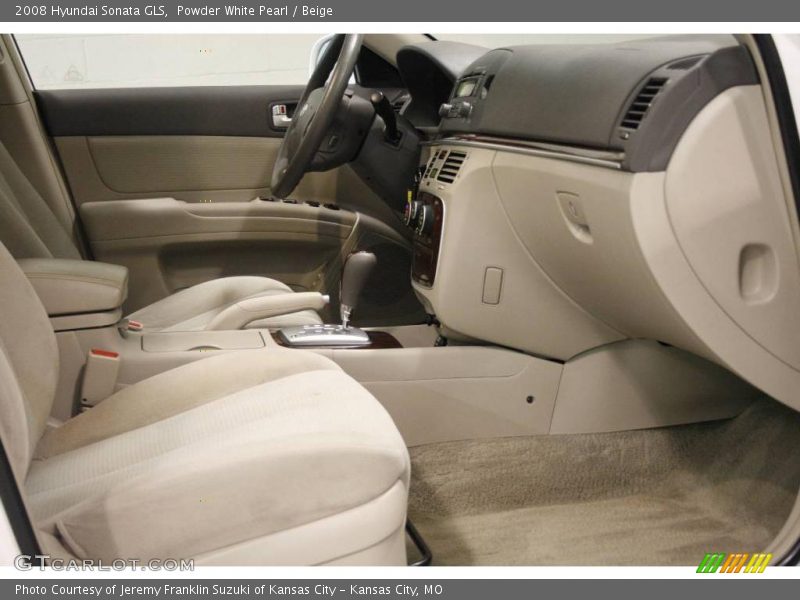 Powder White Pearl / Beige 2008 Hyundai Sonata GLS