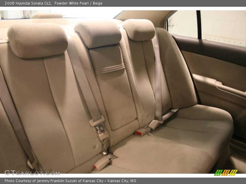 Powder White Pearl / Beige 2008 Hyundai Sonata GLS