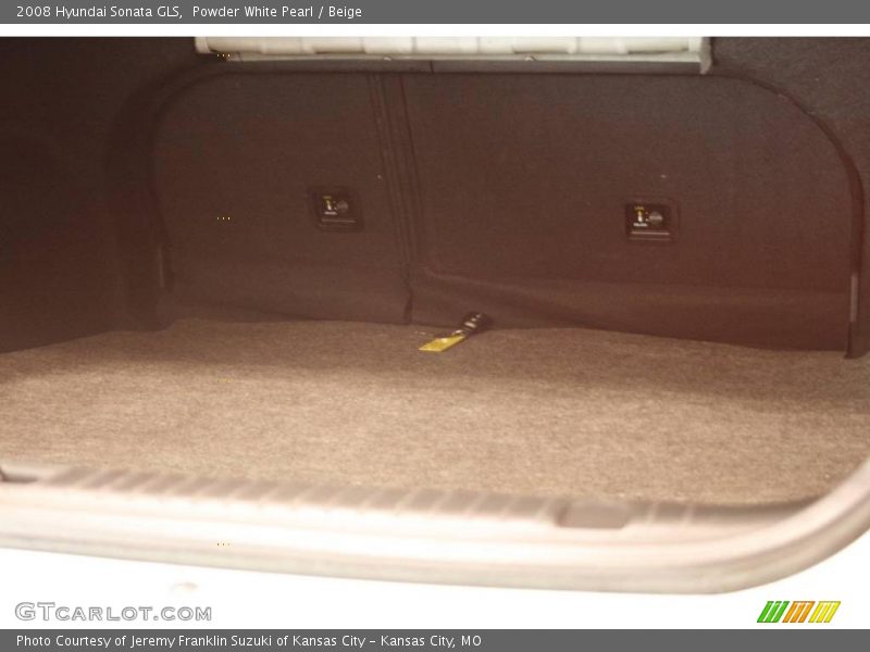 Powder White Pearl / Beige 2008 Hyundai Sonata GLS