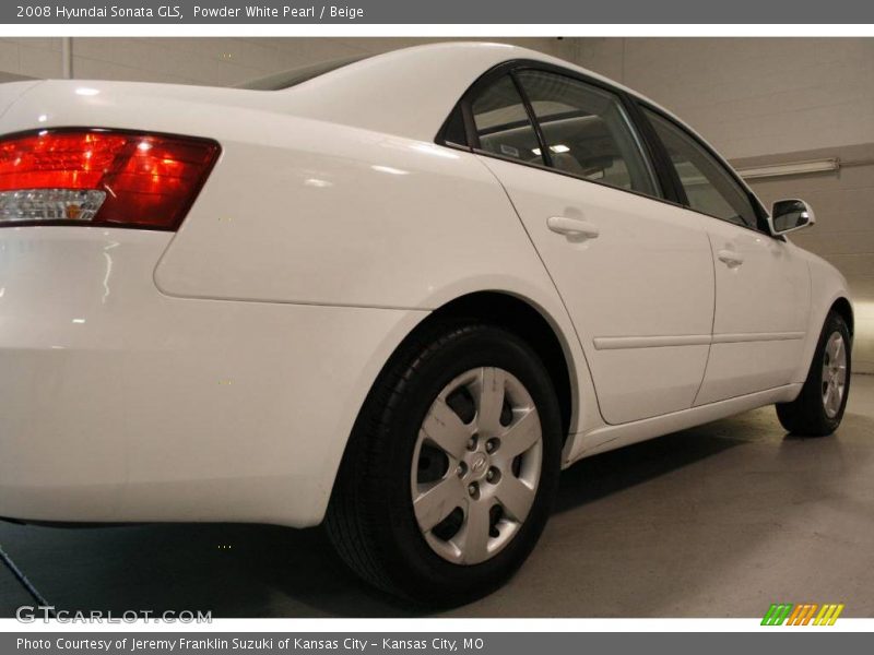 Powder White Pearl / Beige 2008 Hyundai Sonata GLS
