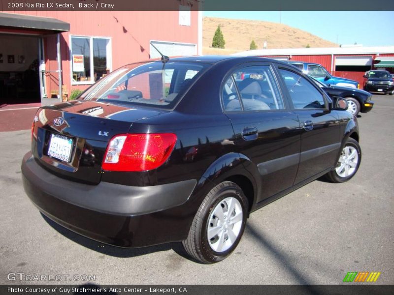 Black / Gray 2008 Kia Rio LX Sedan