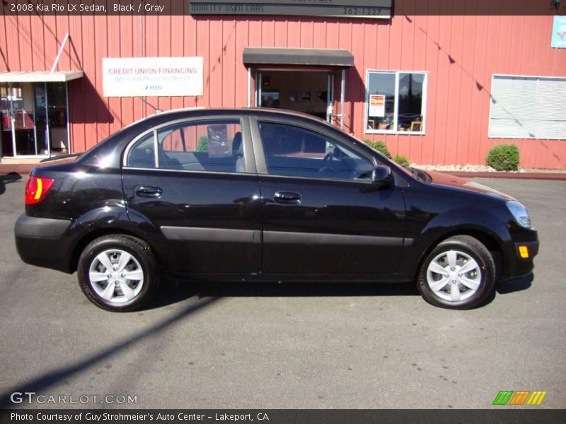 Black / Gray 2008 Kia Rio LX Sedan