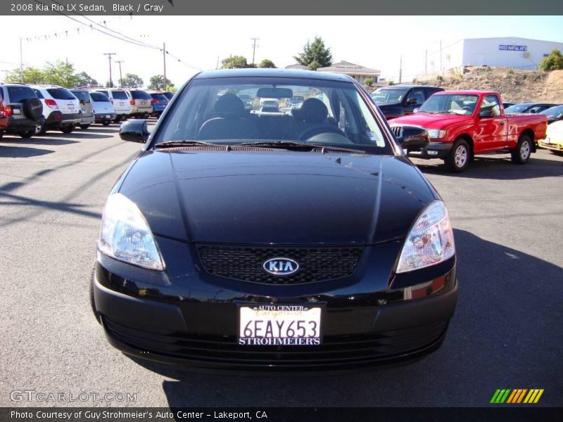 Black / Gray 2008 Kia Rio LX Sedan