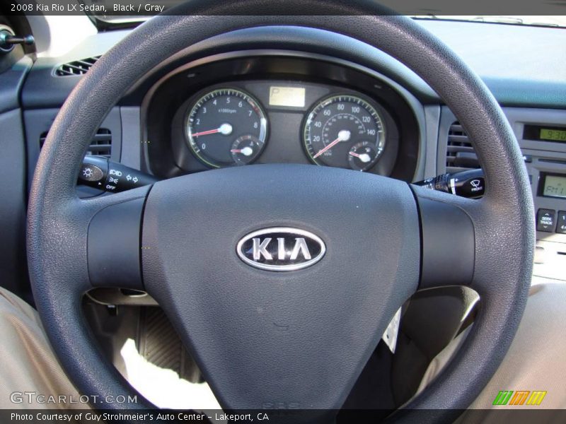 Black / Gray 2008 Kia Rio LX Sedan