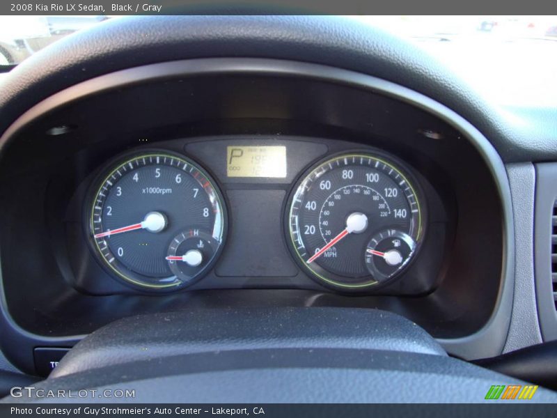 Black / Gray 2008 Kia Rio LX Sedan
