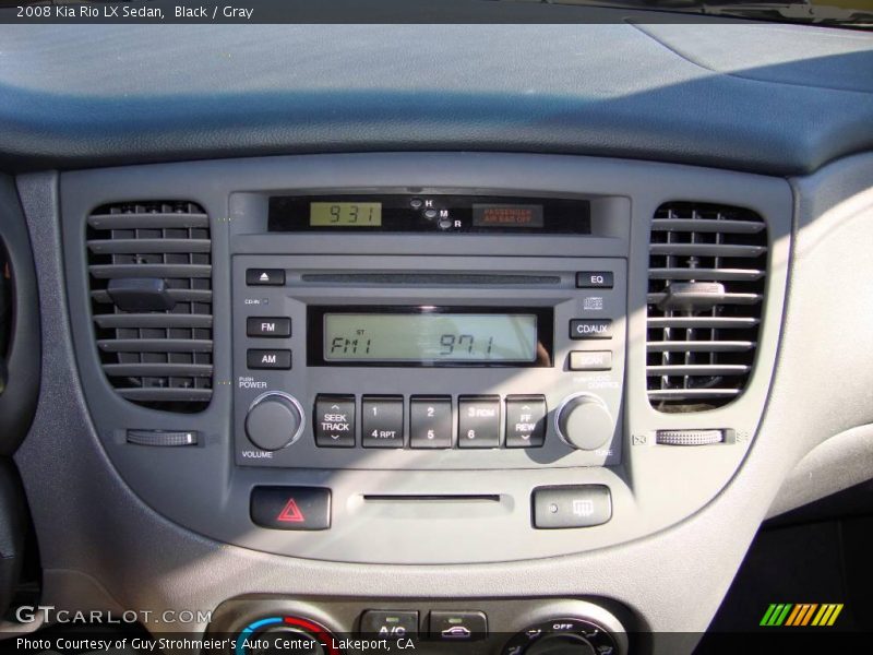 Black / Gray 2008 Kia Rio LX Sedan