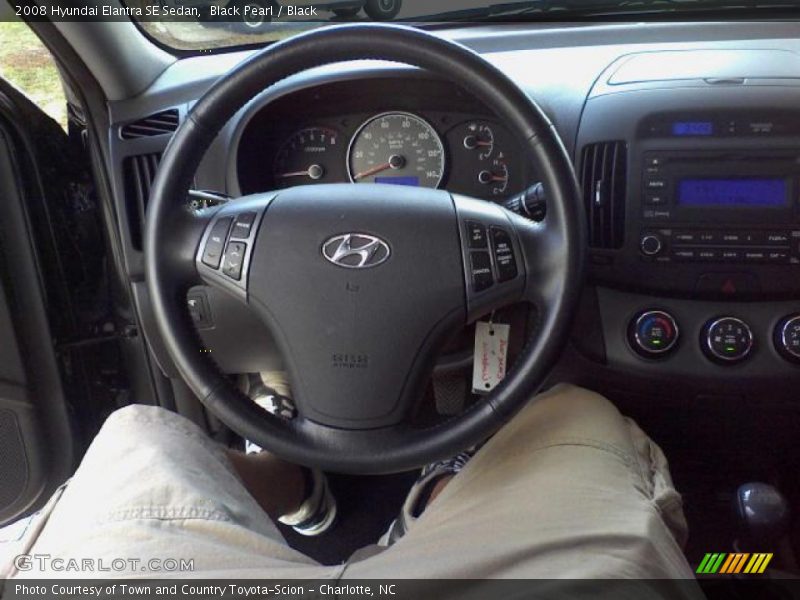 Black Pearl / Black 2008 Hyundai Elantra SE Sedan