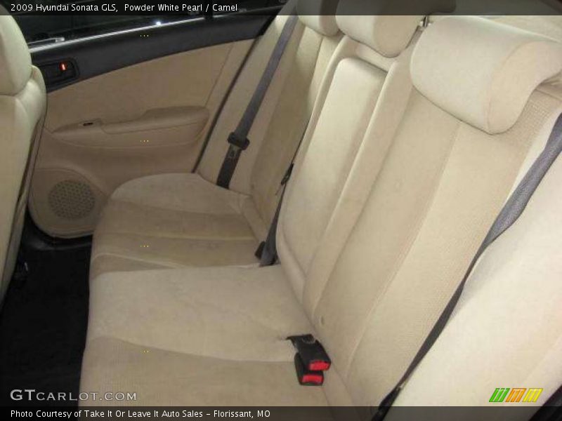 Powder White Pearl / Camel 2009 Hyundai Sonata GLS