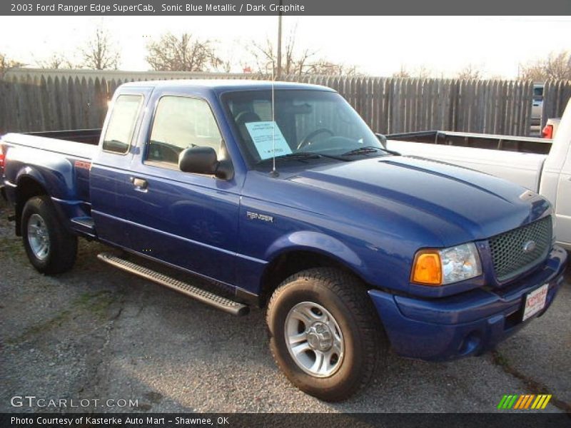 Sonic Blue Metallic / Dark Graphite 2003 Ford Ranger Edge SuperCab