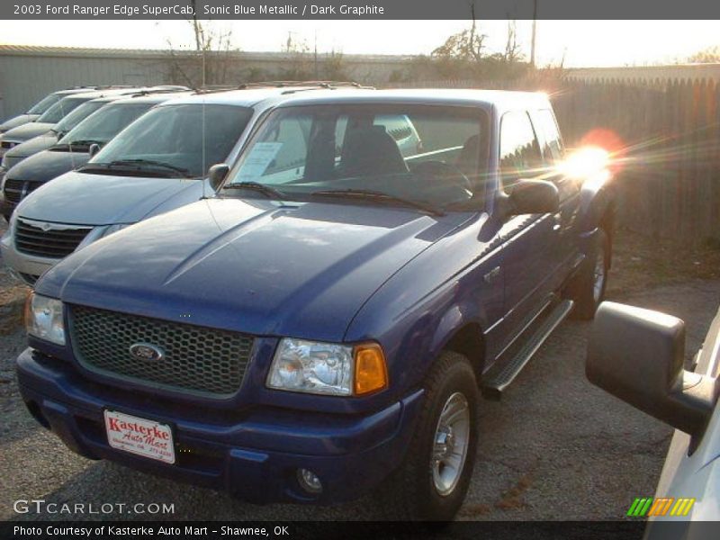 Sonic Blue Metallic / Dark Graphite 2003 Ford Ranger Edge SuperCab