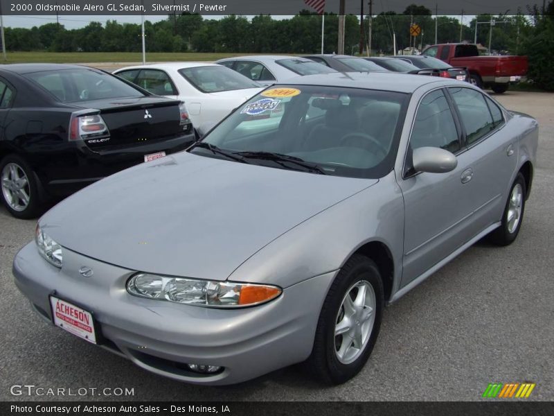 Silvermist / Pewter 2000 Oldsmobile Alero GL Sedan